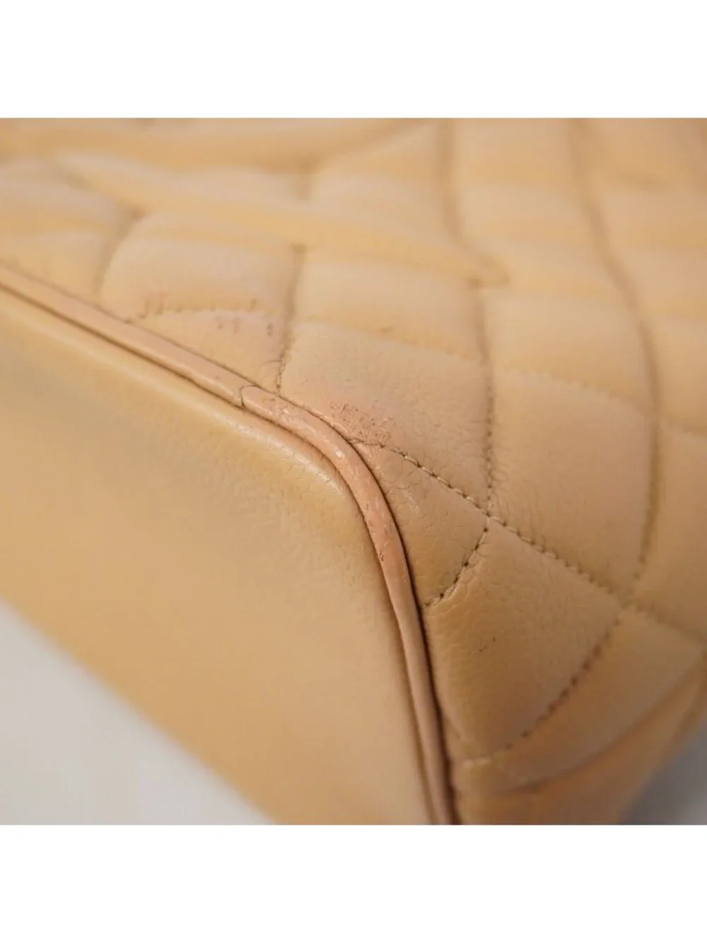 Chanel Tote Reissue Caviar Leather Beige Gold